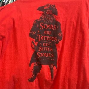 Gildan Red Pirate Graphic Tee